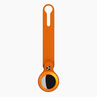 HI5 Long Leather AirTag Case Yellow