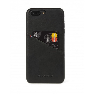 Etui skórzane Decoded (Czarne) - DECODED Leather Back Cover for iPhone 8 Plus / 7 Plus / 6S Plus