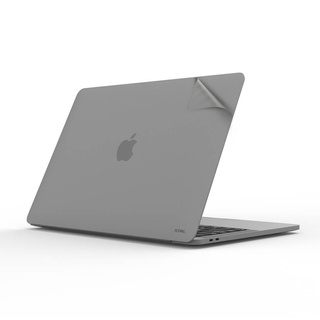 JCPal MacGuard Two-in-One Skin Set (Space Gray, Top skin+Back skin) for MacBook Pro 13"(M2,2022)